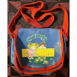 Vintage 1983 Cabbage Patch Kids Blue & Red Cloth Bag Appalachian Artworks Inc
